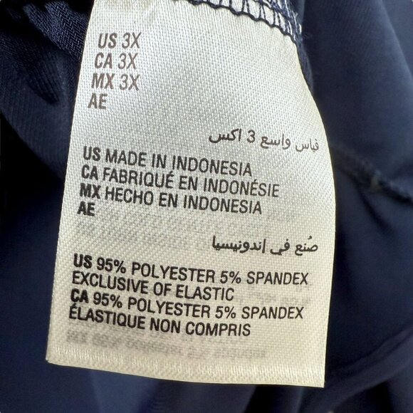 JM Collection Womens Top Plus Size 3X  Blue Ruched Stretch Tunic Zipper Neck NWT - Picture 8 of 9